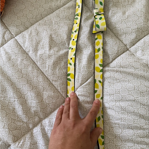 Kate Spade Lemon Print Belt - Yellow and Green - Picture 5 of 6
